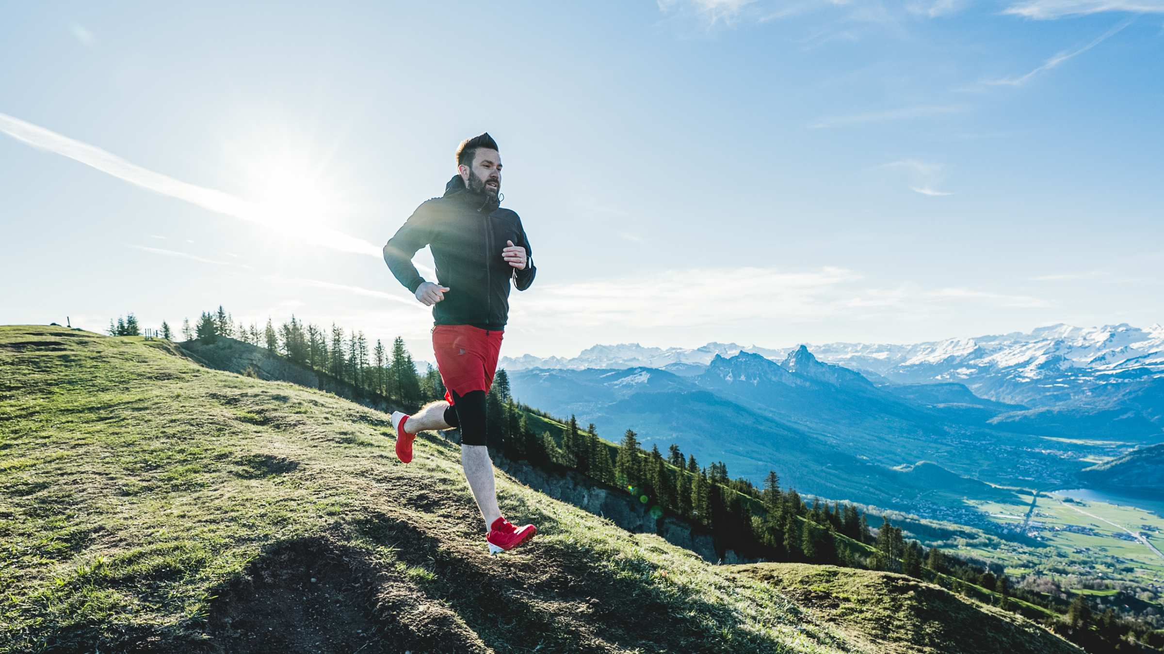 Marton Gyarmati Running at Wildspitz in morning light